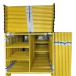 Adjustable Yellow H-Frame Steel Scoffold Plank Ladder Outdoor Construction Metal Scaffold Lifting System