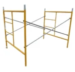 Adjustable Yellow H-Frame Steel Scoffold Plank Ladder Outdoor Construction Metal Scaffold Lifting System - Image 3
