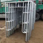Adjustable Yellow H-Frame Steel Scoffold Plank Ladder Outdoor Construction Metal Scaffold Lifting System - Image 6