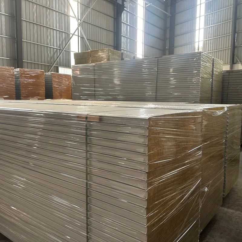 H72f3b59d7ee14b76996ba44b45e93a46t.webp Source Factory High Quality Fire Proof A1 Building Materials Building Roof Board Rock Wool Sandwich Panels - Image 1